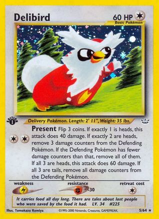 Delibird 005/64 [Neo Revelation]  - 1st Edition Holofoil