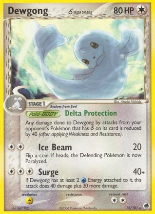 Dewgong (Delta Species) 015 [Dragon Frontiers]  - Reverse Holofoil