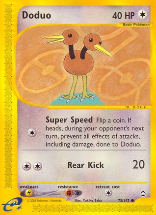 Doduo 073/147 [Aquapolis]  - Reverse Holofoil