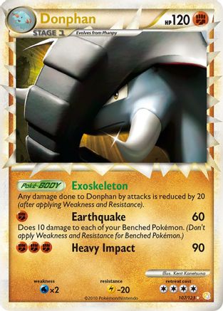 Donphan (Prime) 107/123 [HeartGold SoulSilver]  - Holofoil
