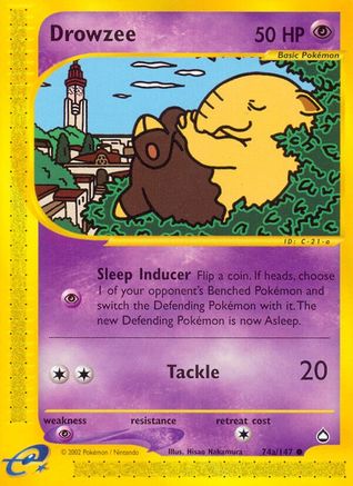 Drowzee (74a) 74a/147 [Aquapolis]  - Reverse Holofoil