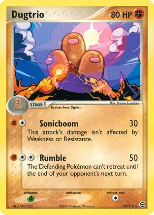 Dugtrio 022/112 [FireRed & LeafGreen]  - Reverse Holofoil