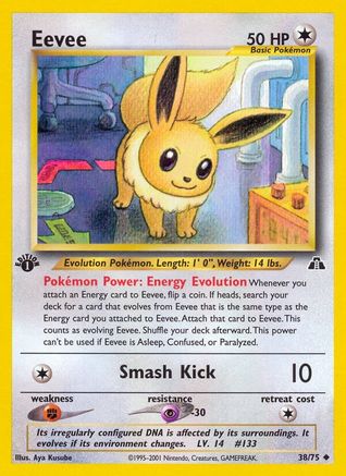 Eevee 038/75 [Neo Discovery]  - 1st Edition