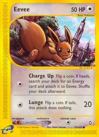 Eevee 075 [Aquapolis]  - Reverse Holofoil