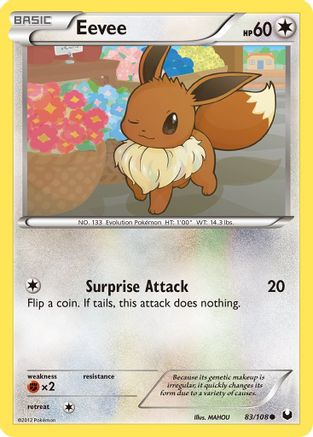 Eevee (83) 083/108 [Dark Explorers]  - Reverse Holofoil
