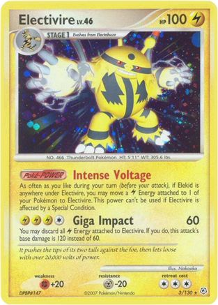 Electivire 003/130 [Diamond and Pearl]  - Reverse Holofoil