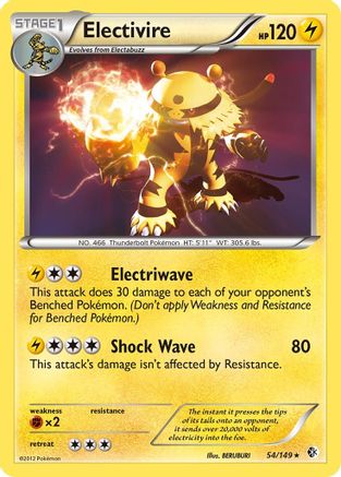 Electivire 054 [Boundaries Crossed]  - Reverse Holofoil