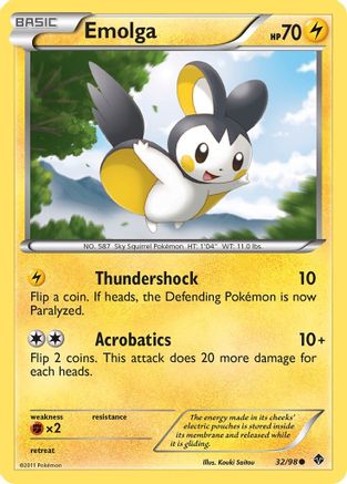 Emolga 032 [Emerging Powers]  - Reverse Holofoil