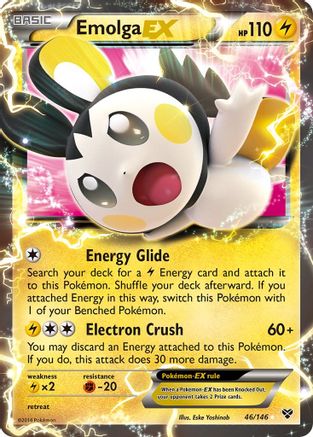 Emolga EX 046/146 [XY Base Set]  - Holofoil