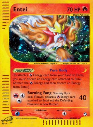 Entei (H8) 0H8 [Aquapolis]  - Holofoil