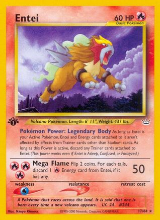 Entei (17) 017/64 [Neo Revelation]  - 1st Edition