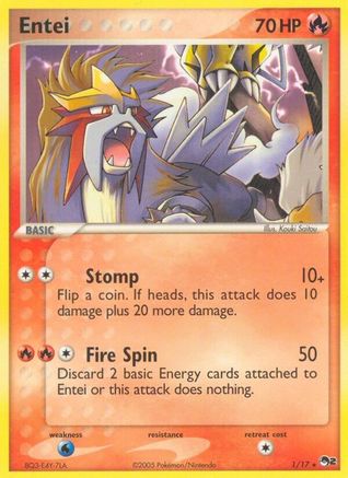 Entei 001 [POP Series 2]  - Holofoil
