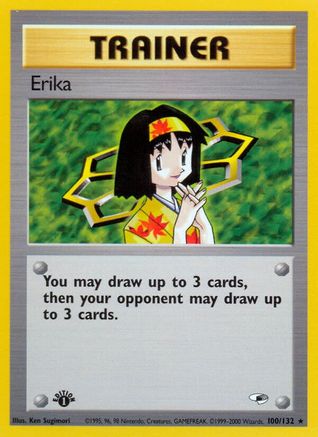 Erika (100) 100/132 [Gym Heroes]  - 1st Edition