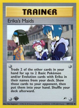 Erika's Maids 109/132 [Gym Heroes]  - 1st Edition