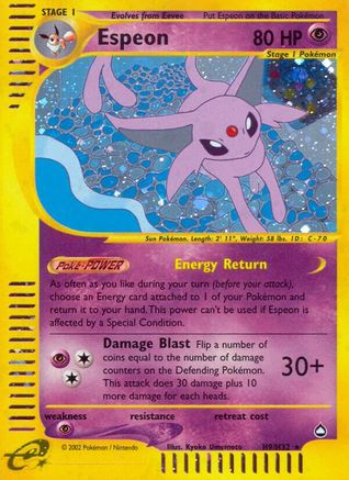 Espeon (H9) 0H9 [Aquapolis]  - Holofoil