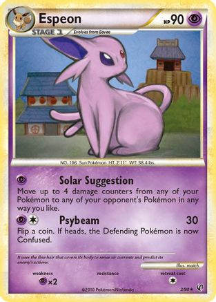 Espeon 002/90 [Undaunted]  - Reverse Holofoil
