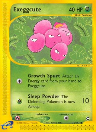 Exeggcute (76) 076/147 [Aquapolis]  - Reverse Holofoil