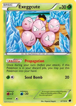 Exeggcute 004/116 [Plasma Freeze]  - Reverse Holofoil