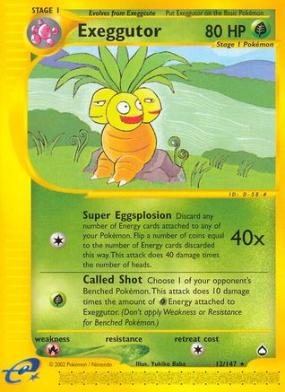Exeggutor (12) 012 [Aquapolis]  - Reverse Holofoil