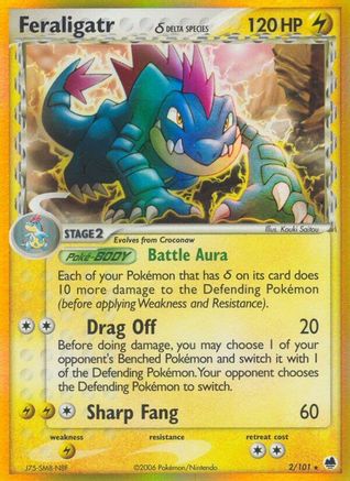Feraligatr (Delta Species) 002/101 [Dragon Frontiers]  - Holofoil