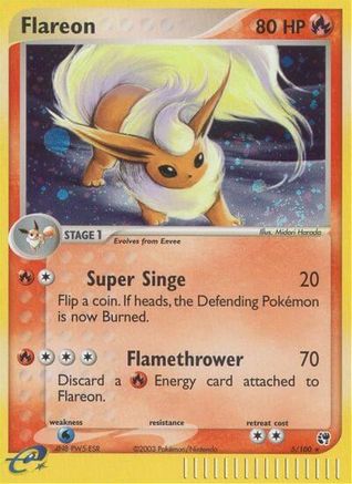 Flareon 005 [Sandstorm]  - Reverse Holofoil