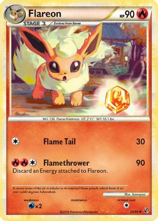 Flareon 026/90 [Undaunted]  - Reverse Holofoil
