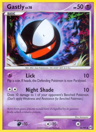 Gastly (36) 036/99 [Arceus]  - Reverse Holofoil