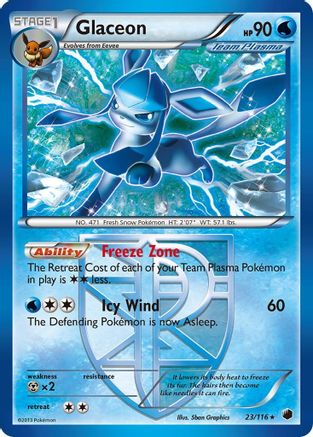Glaceon (Team Plasma) 023/116 [Plasma Freeze]  - Reverse Holofoil