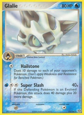 Glalie 013 [Emerald]  - Reverse Holofoil