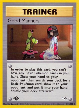 Good Manners 111/132 [Gym Heroes]  - 1st Edition