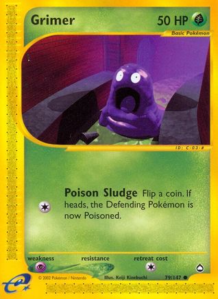 Grimer 079/147 [Aquapolis]  - Reverse Holofoil
