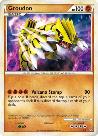 Groudon (Shiny) SL4 [Call of Legends]  - Holofoil