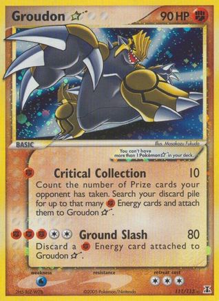 Groudon Star 111 [Delta Species]  - Holofoil