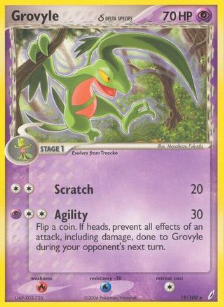 Grovyle (Delta Species) 019/100 [Crystal Guardians]  - Reverse Holofoil