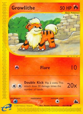Growlithe 062 [Skyridge]  - Reverse Holofoil
