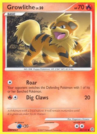Growlithe 089/132 [Secret Wonders]  - Reverse Holofoil