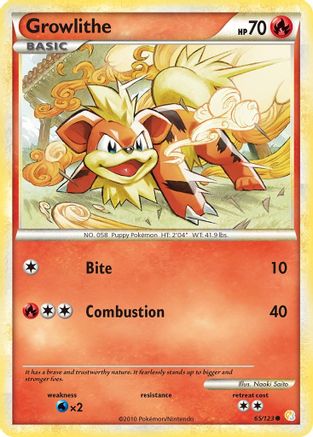 Growlithe 065/123 [HeartGold SoulSilver]