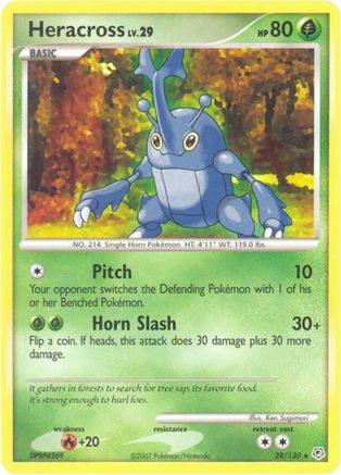 Heracross 028/130 [Diamond and Pearl]  - Reverse Holofoil