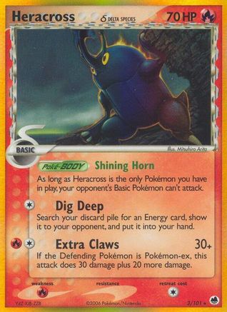 Heracross (Delta Species) 003/101 [Dragon Frontiers]  - Reverse Holofoil