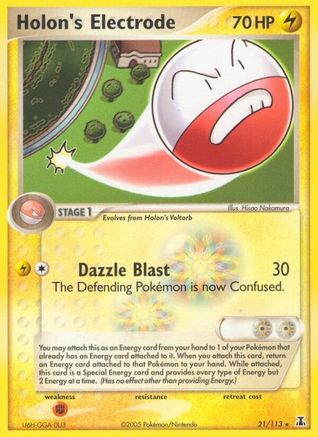 Holon's Electrode 021/113 [Delta Species]  - Reverse Holofoil