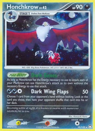 Honchkrow 010 [Mysterious Treasures]  - Reverse Holofoil
