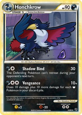 Honchkrow (16) 016/90 [Undaunted]  - Reverse Holofoil