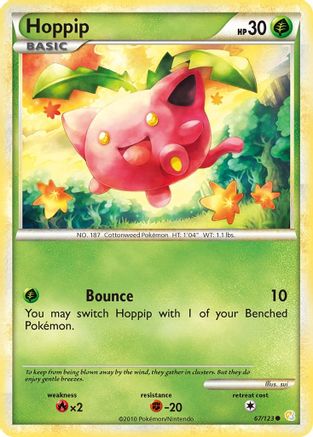 Hoppip 067/123 [HeartGold SoulSilver]  - Reverse Holofoil