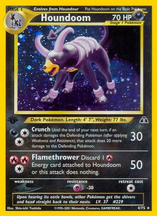 Houndoom (4) 004/75 [Neo Discovery]  - 1st Edition Holofoil