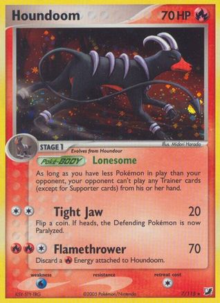 Houndoom 007 [Unseen Forces]  - Reverse Holofoil