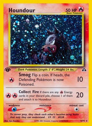 Houndour (5) 005/75  - Unlimited Holofoil