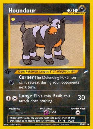 Houndour 043/105 [Neo Destiny]  - 1st Edition