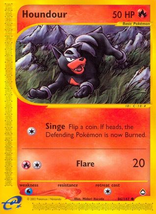 Houndour (86) 086/147 [Aquapolis]  - Reverse Holofoil
