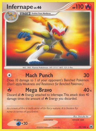 Infernape 022 [Majestic Dawn]  - Reverse Holofoil