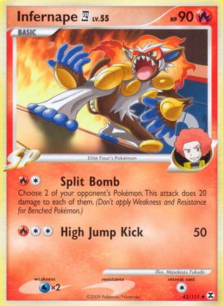 Infernape E4 043/111 [Rising Rivals]  - Reverse Holofoil